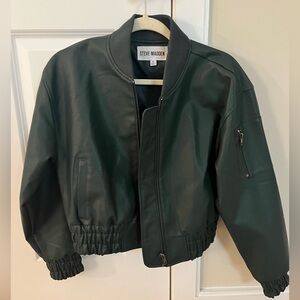 Steve Madden oversized green bomber jacket - size Small